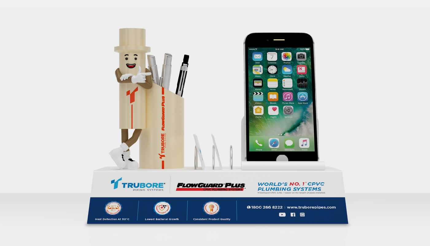 Brand identity designing – Pen holder for Trubore Pipes